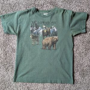Green Yellowstone Kids T-Shirt